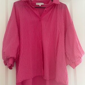English Factory Pink Striped Blouse